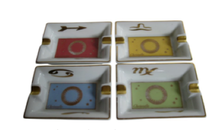 Gilt Porcelain Ashtrays