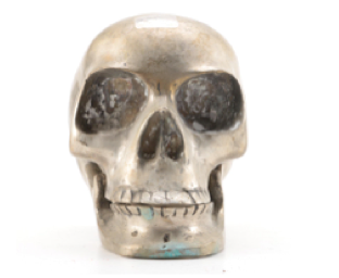 Metal Skull Figurine